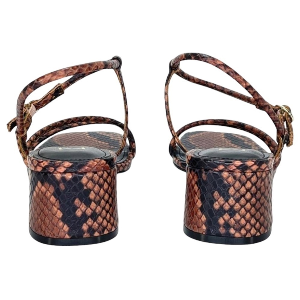 Marc Fisher LTD Womens Sandal 6M Jiny2 Brown Snake Print Block Heel - Picture 6 of 16